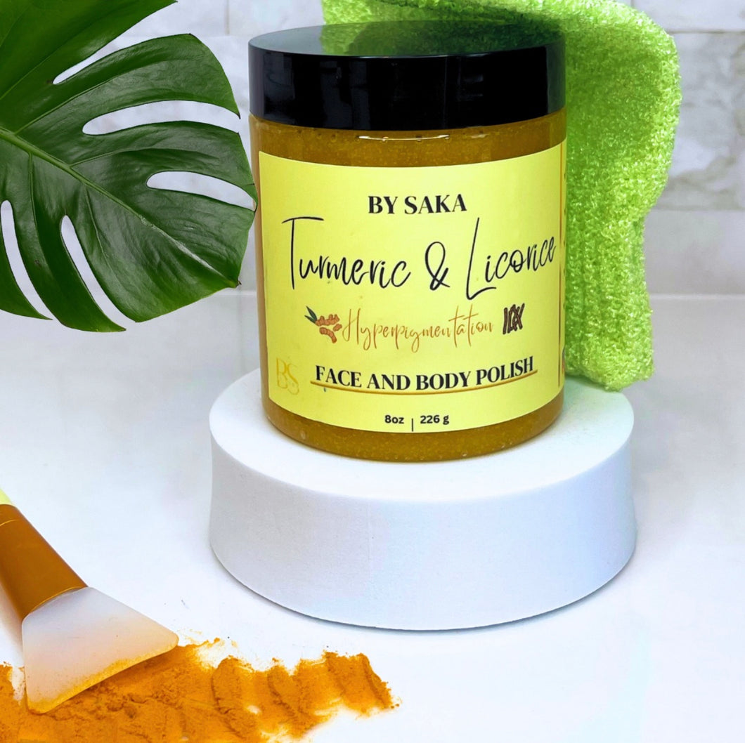 TURMERIC AND LICORICE FACE AND BODY POLISH